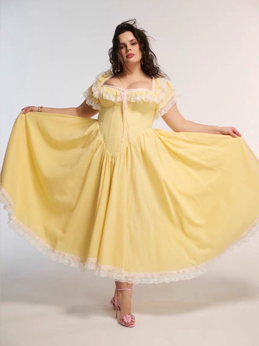 Selkie The Custard Cupid Dress, XS S M